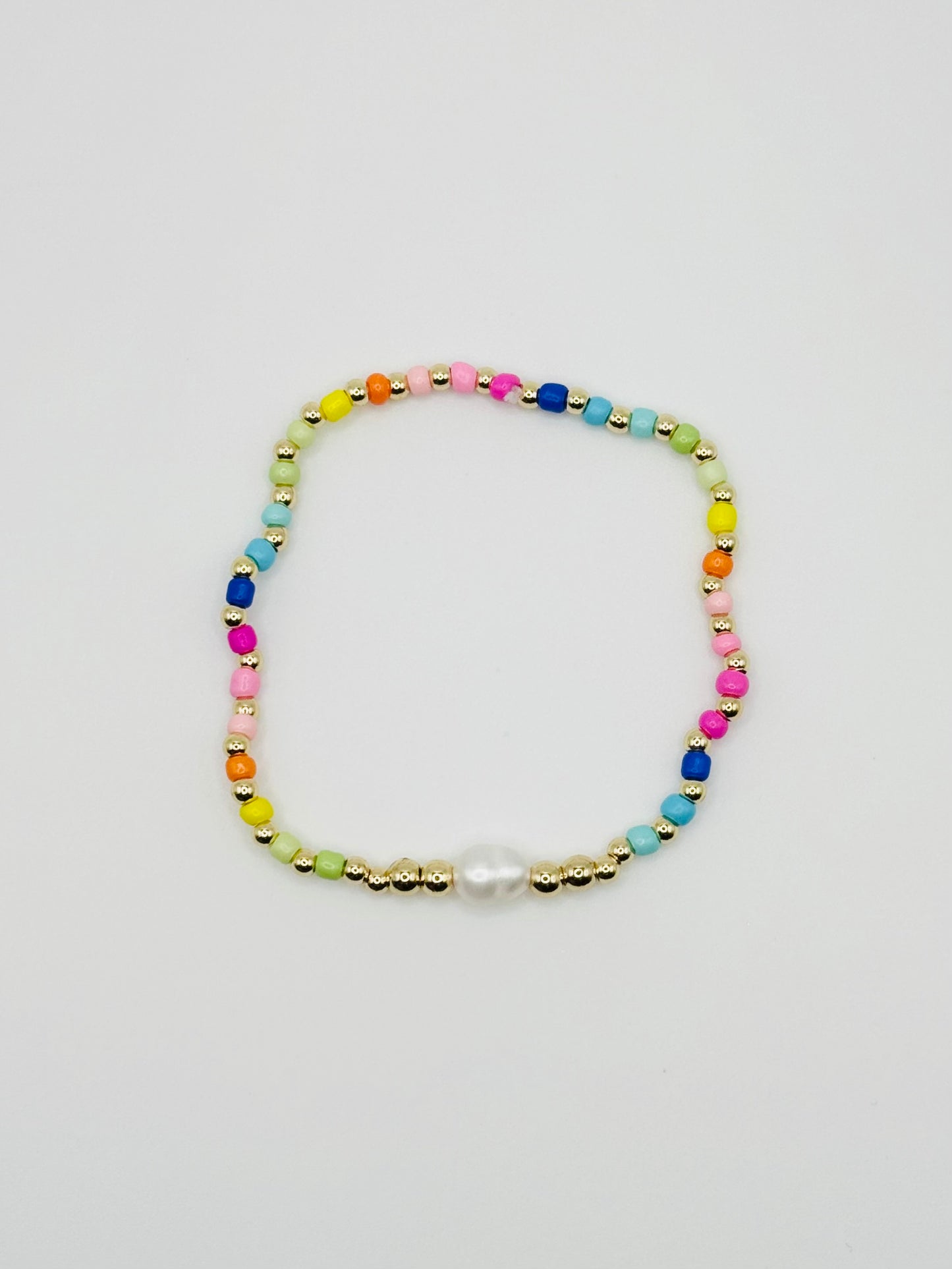 Pearl Pop Gold Beaded Bracelet