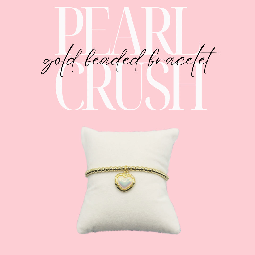 Pearl Crush Gold Beaded Bracelet