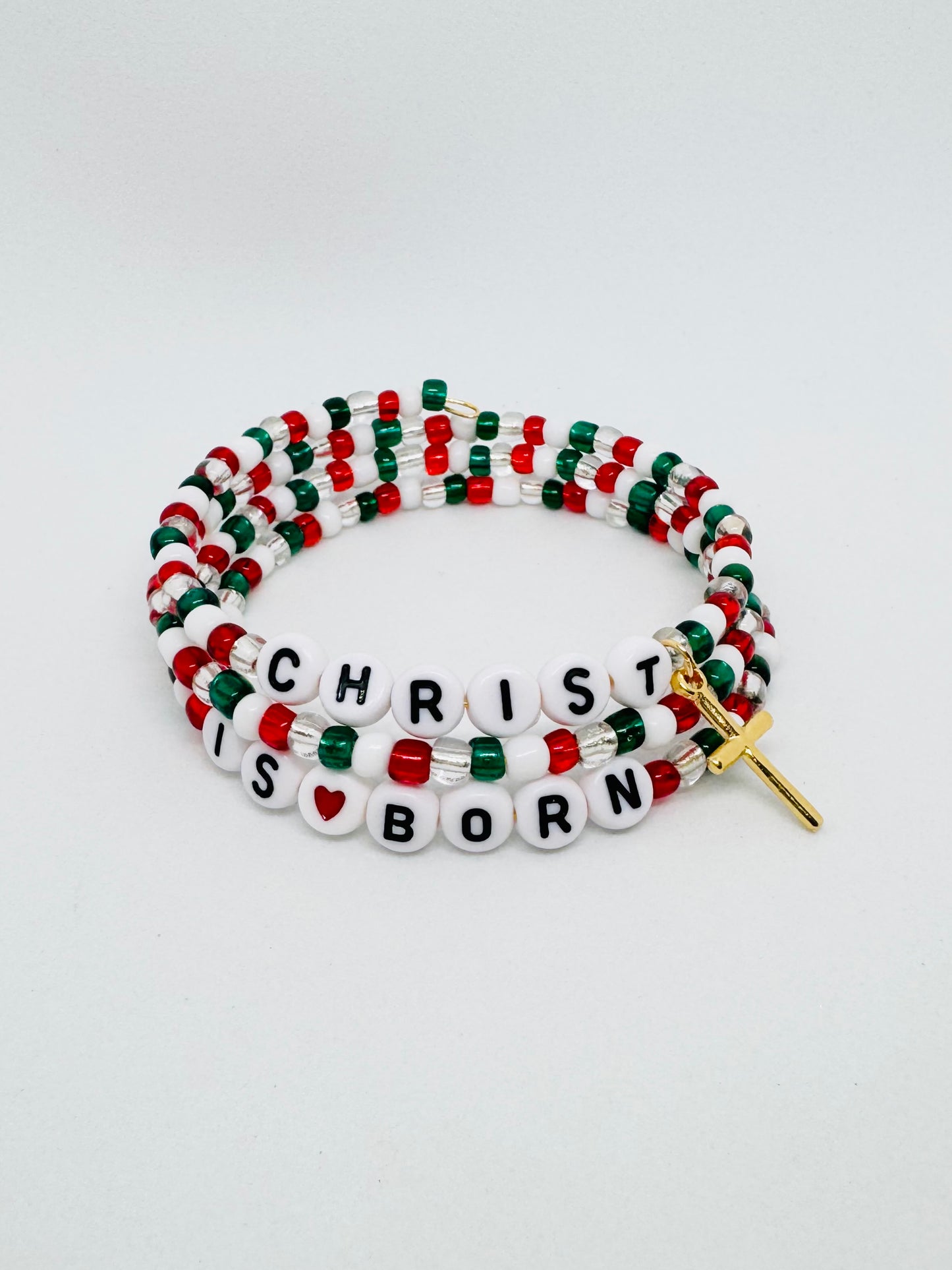 Christ is Born Wrap Bracelet Beaded
