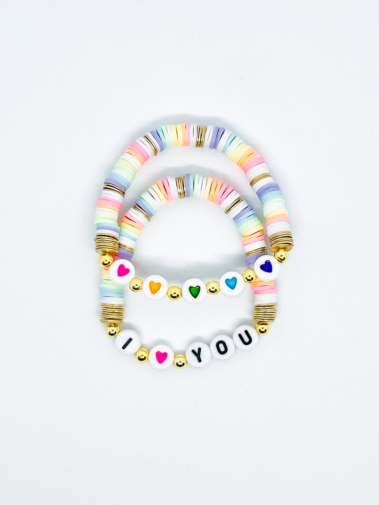 I Heart You Pastel Bracelet Set