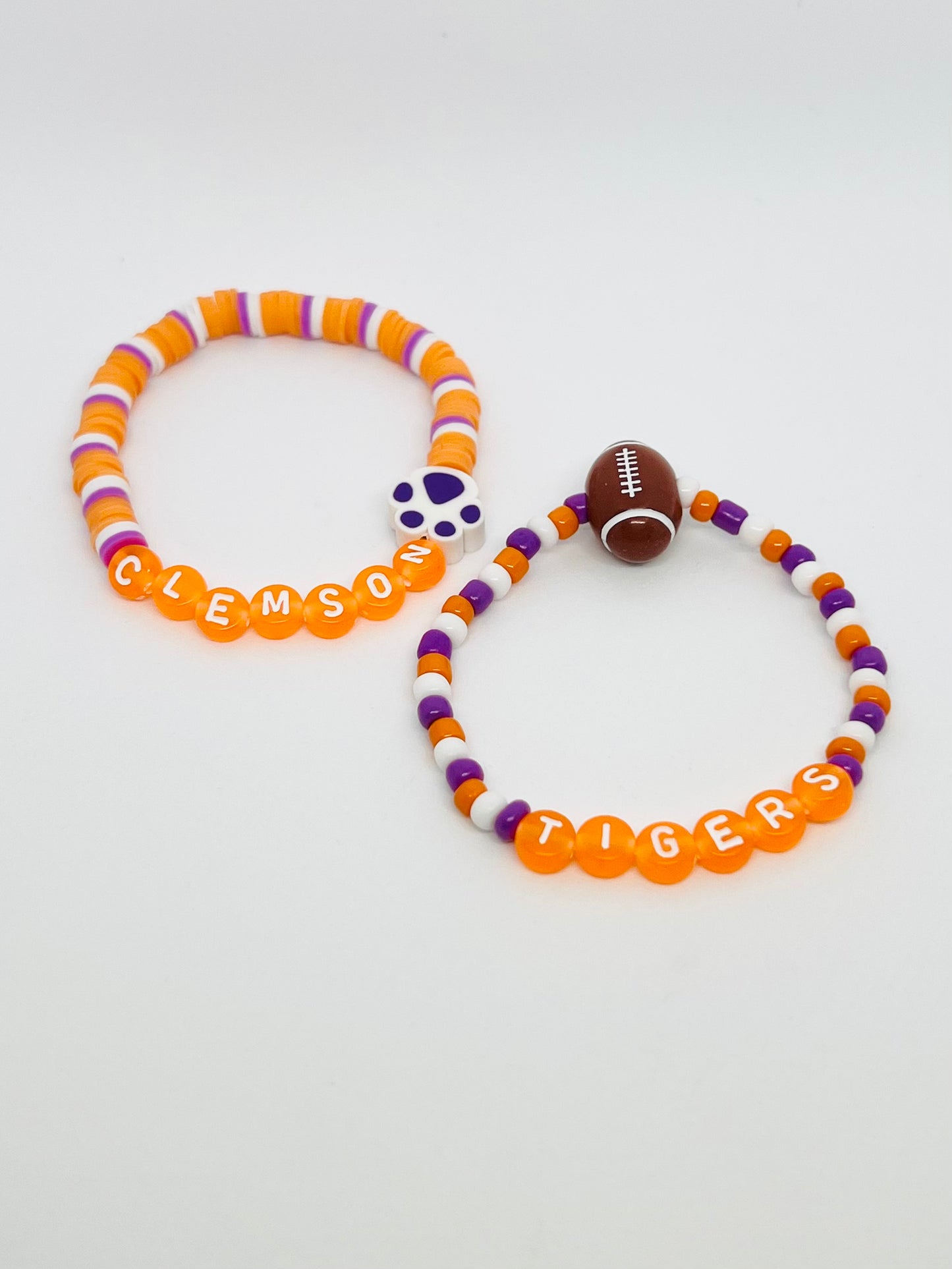 Clemson Orange Bracelet Set