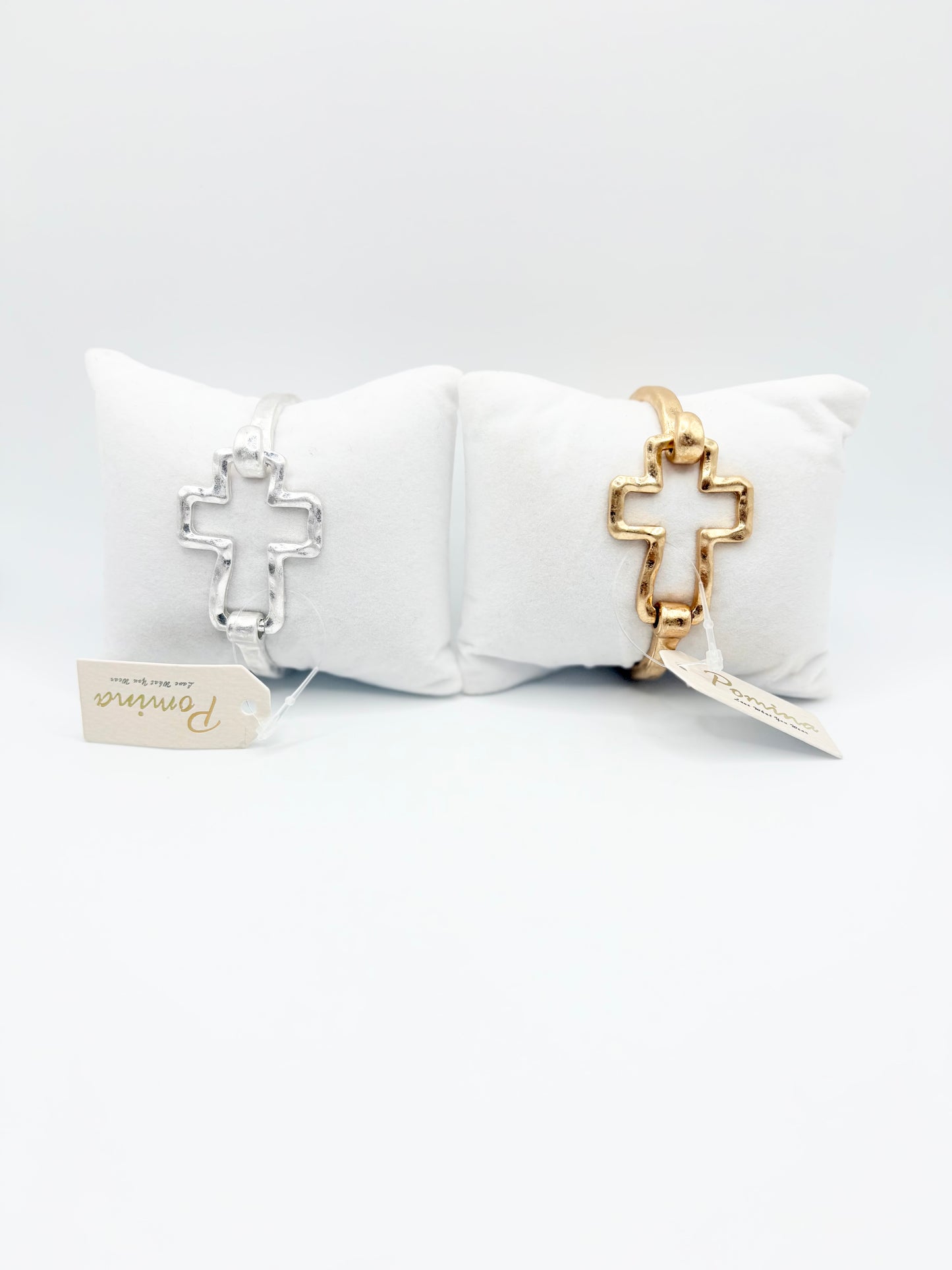 Cross-bound Bangle/Hinge Bracelet