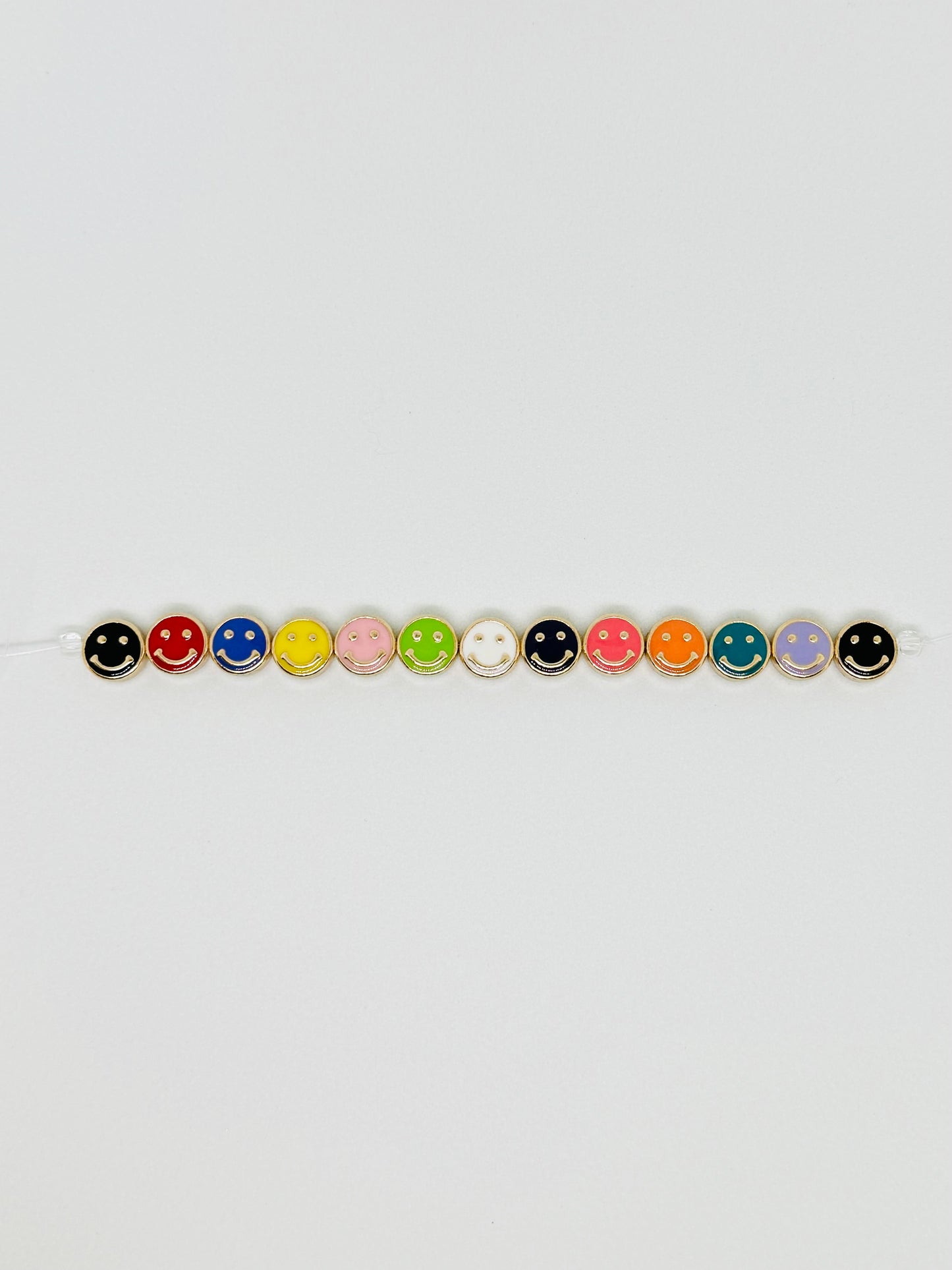 Smiley Enamel Gold Bead Add On