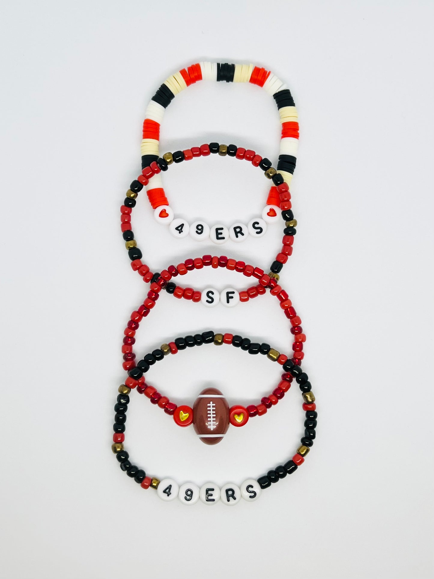 San Fran 49ers Set of 4 Bracelets