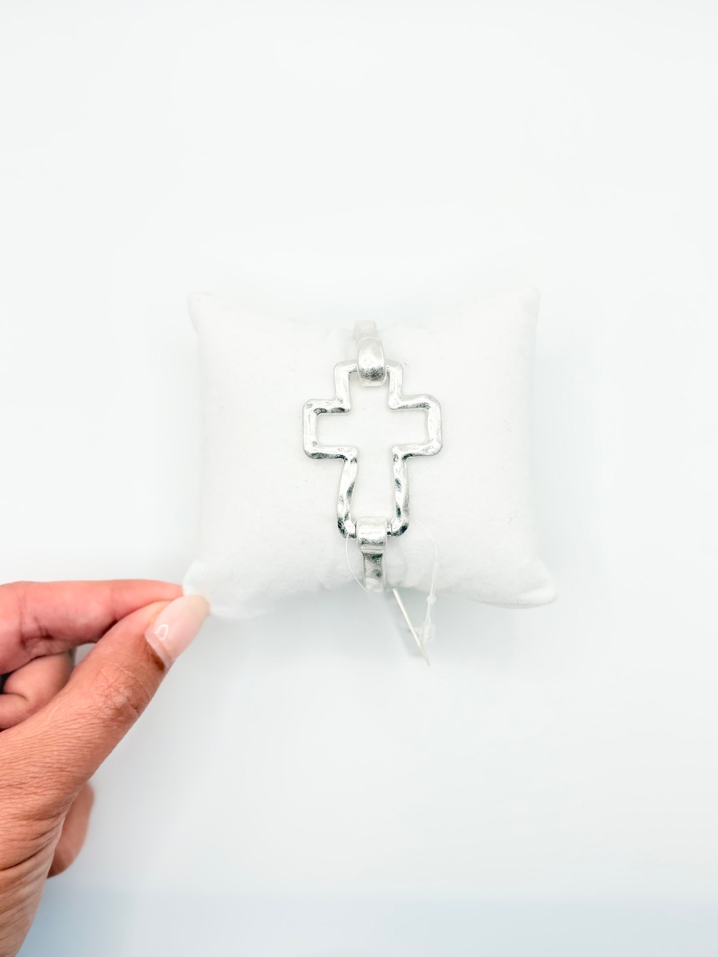 Cross-bound Bangle/Hinge Bracelet