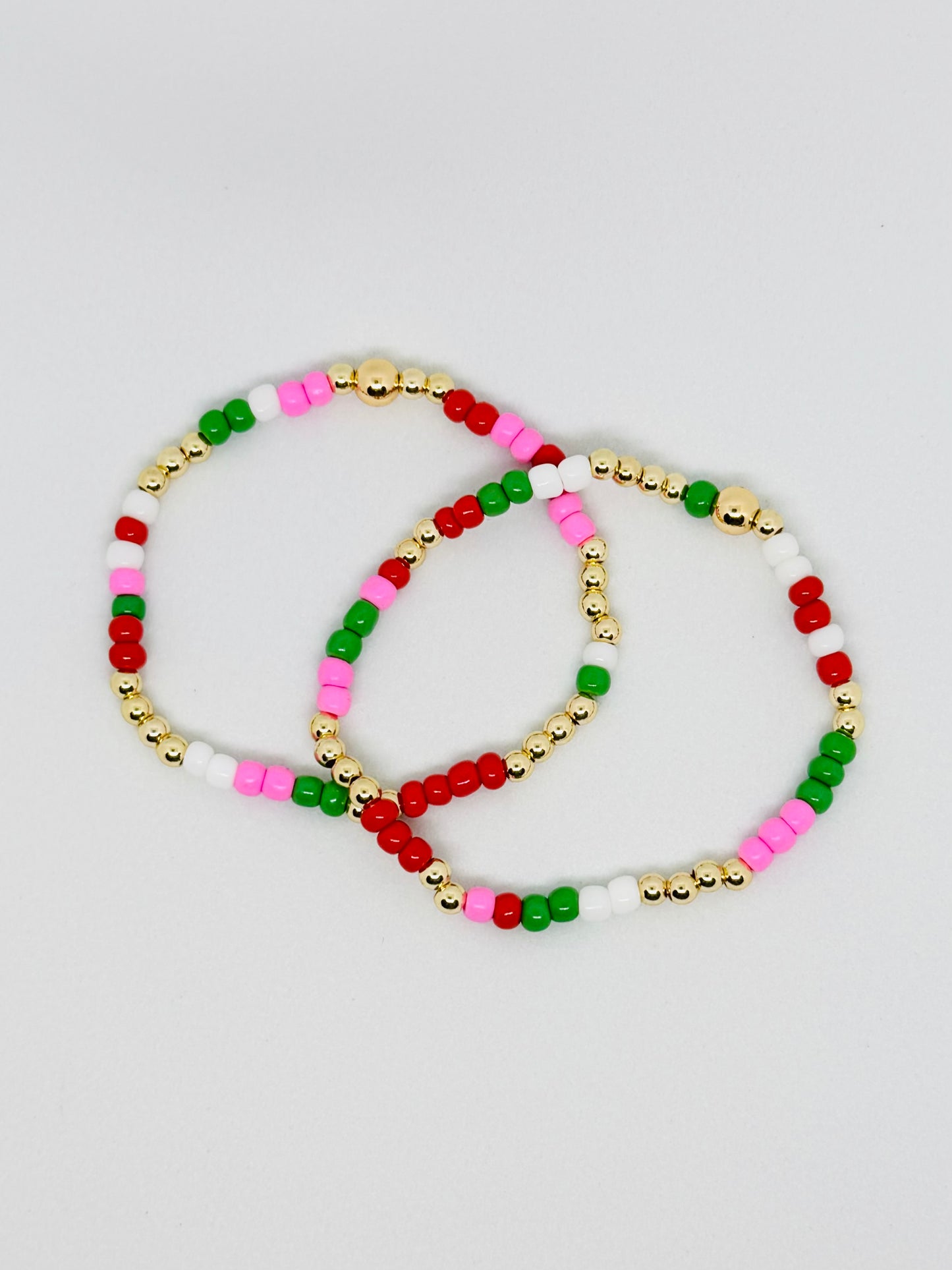 Candy Christmas Beaded Bracelet