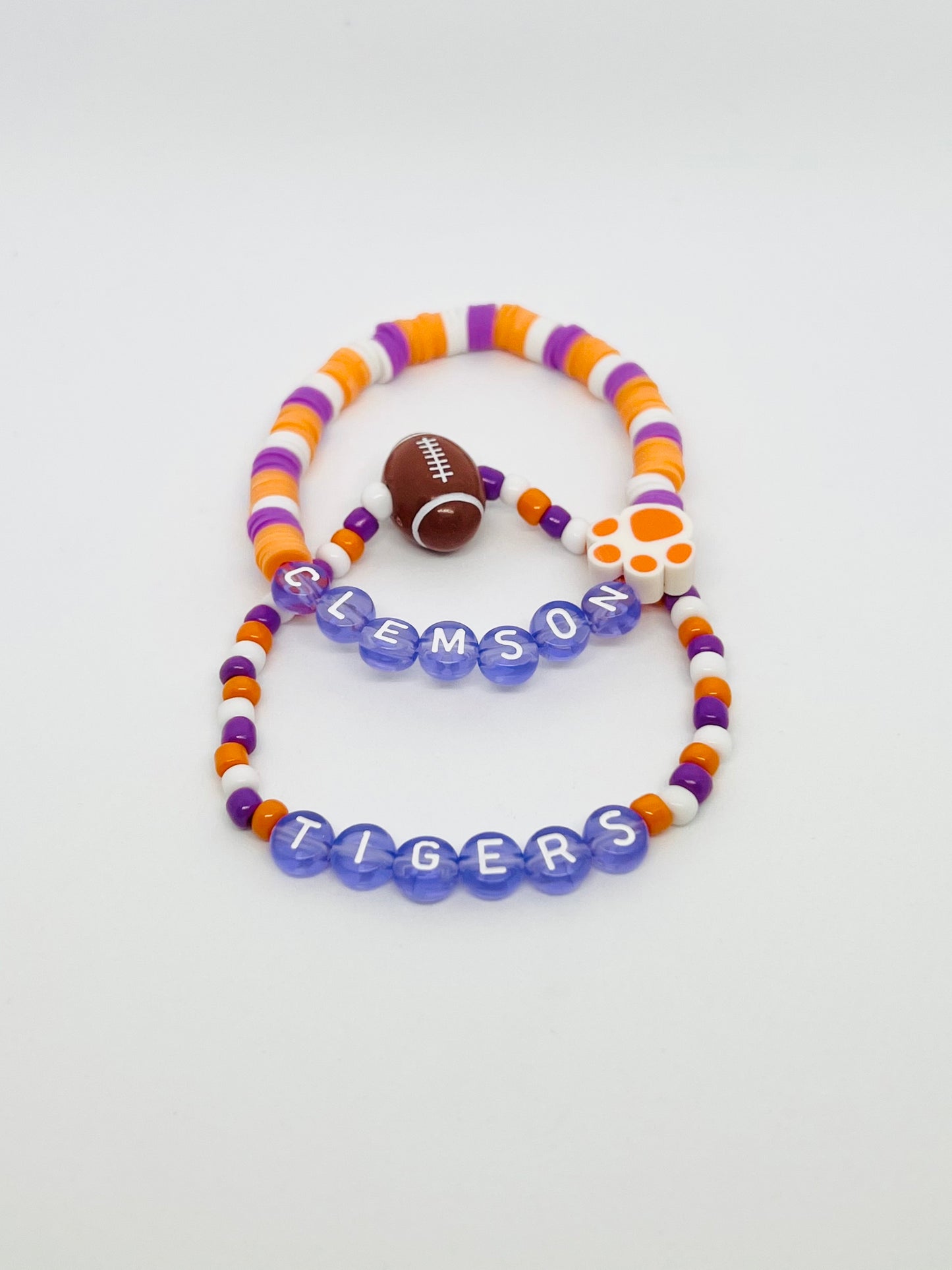 Clemson Purple Bracelet Set