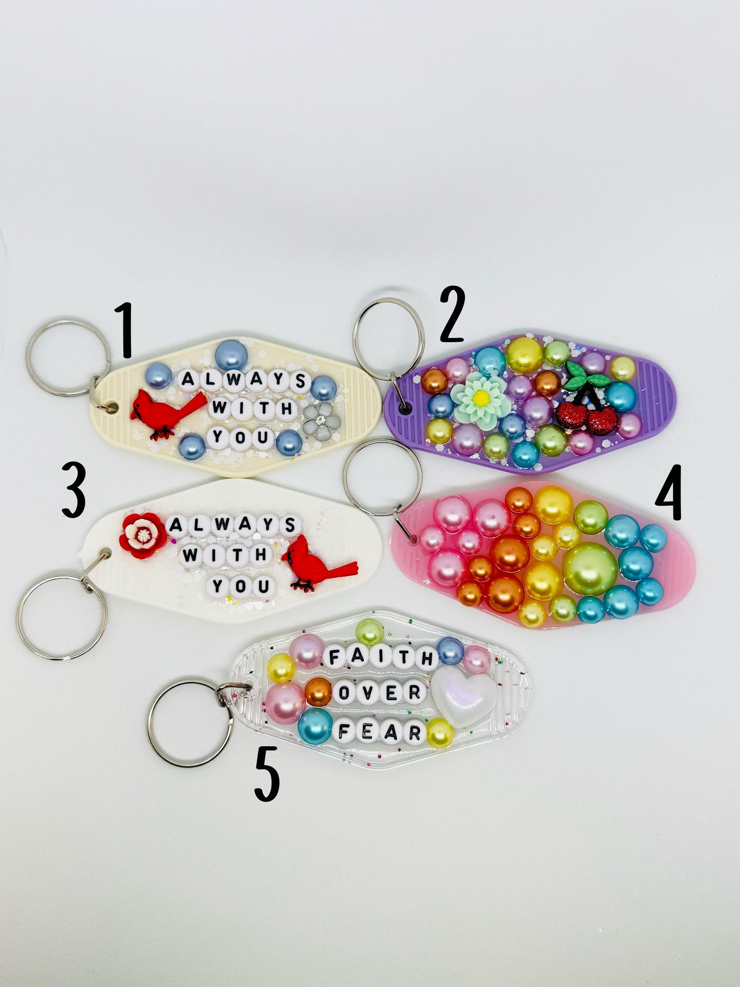 Bejeweled Retro Glitter Resin Custom Keychain Pre-Order