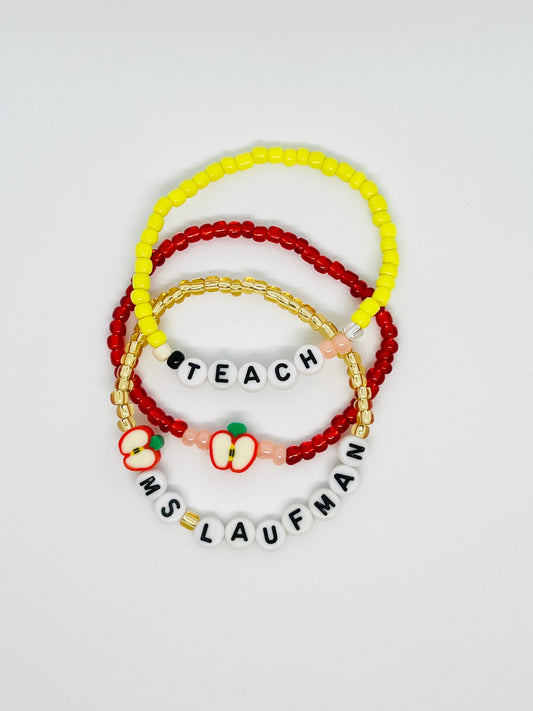 Teacher Bracelet Set of 3