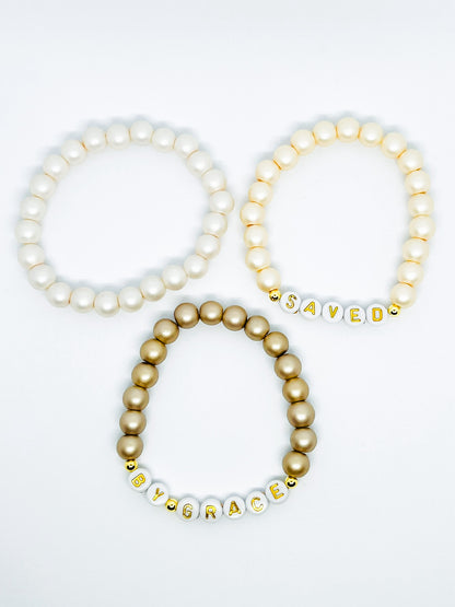 Saved By Grace Bracelet Set