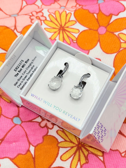 Earrings - Mental Health - Color Change|Clear to Green - The Sun Will Rise