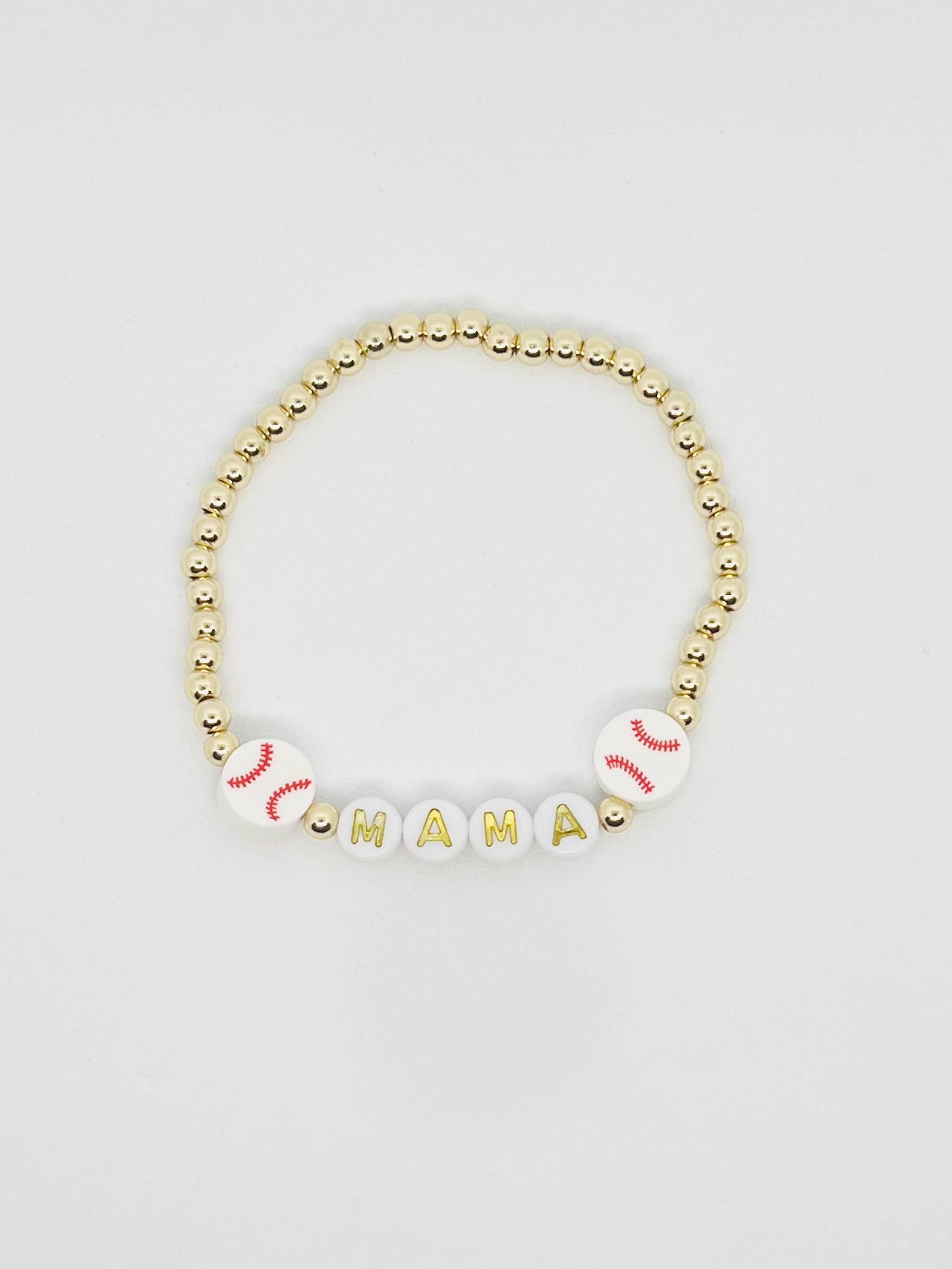 Sport Mama Gold Beaded Bracelet