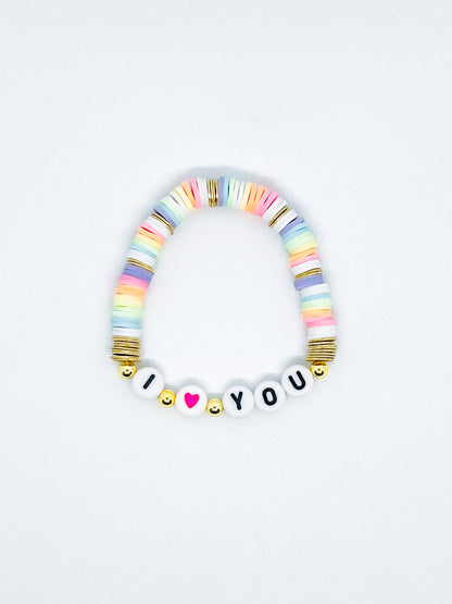 I Heart You Pastel Bracelet Set