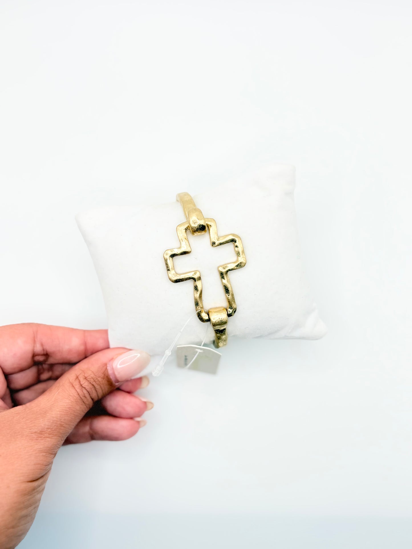 Cross-bound Bangle/Hinge Bracelet