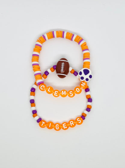 Clemson Orange Bracelet Set