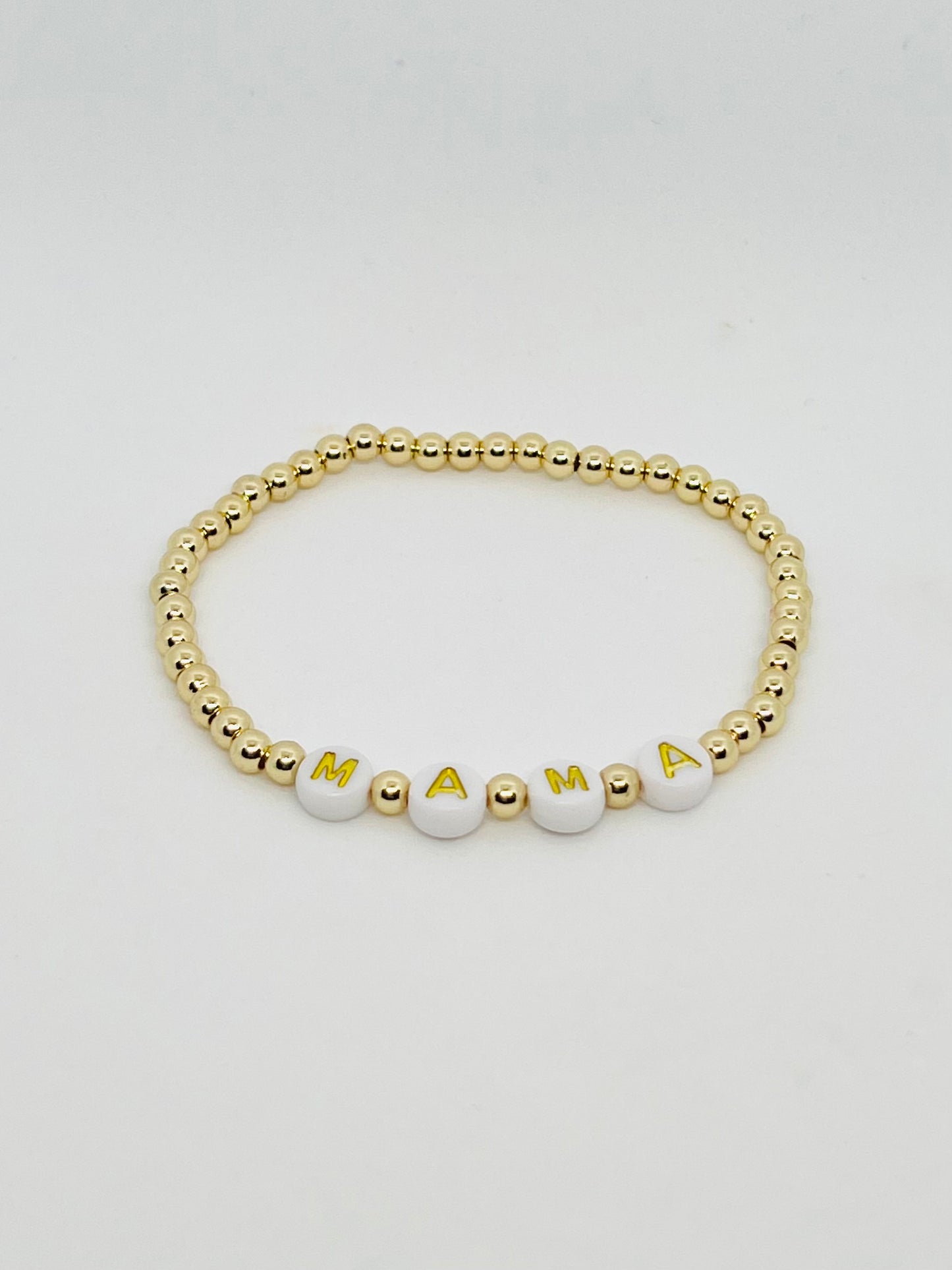 Gold Beaded Mama Bracelet