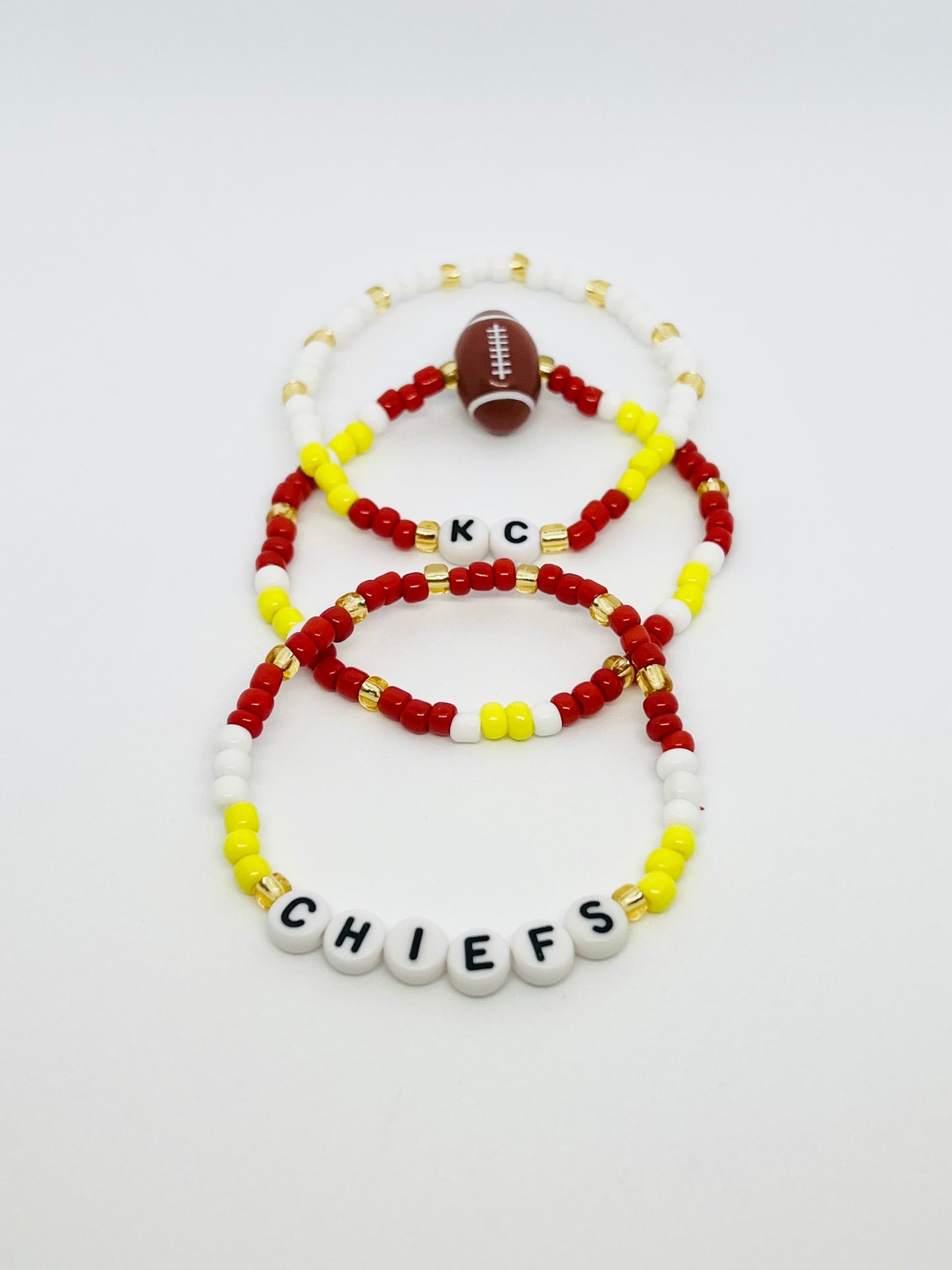 KC Chiefs Set of 3 Bracelets