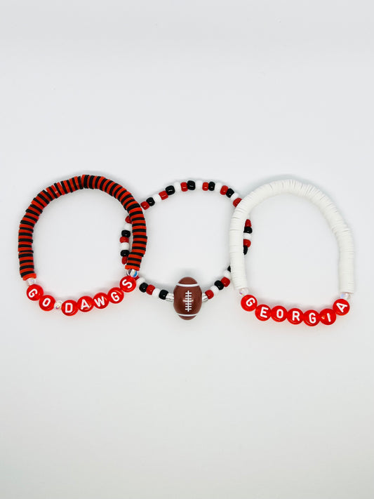 Georgia Go Dawgs Bracelet Set