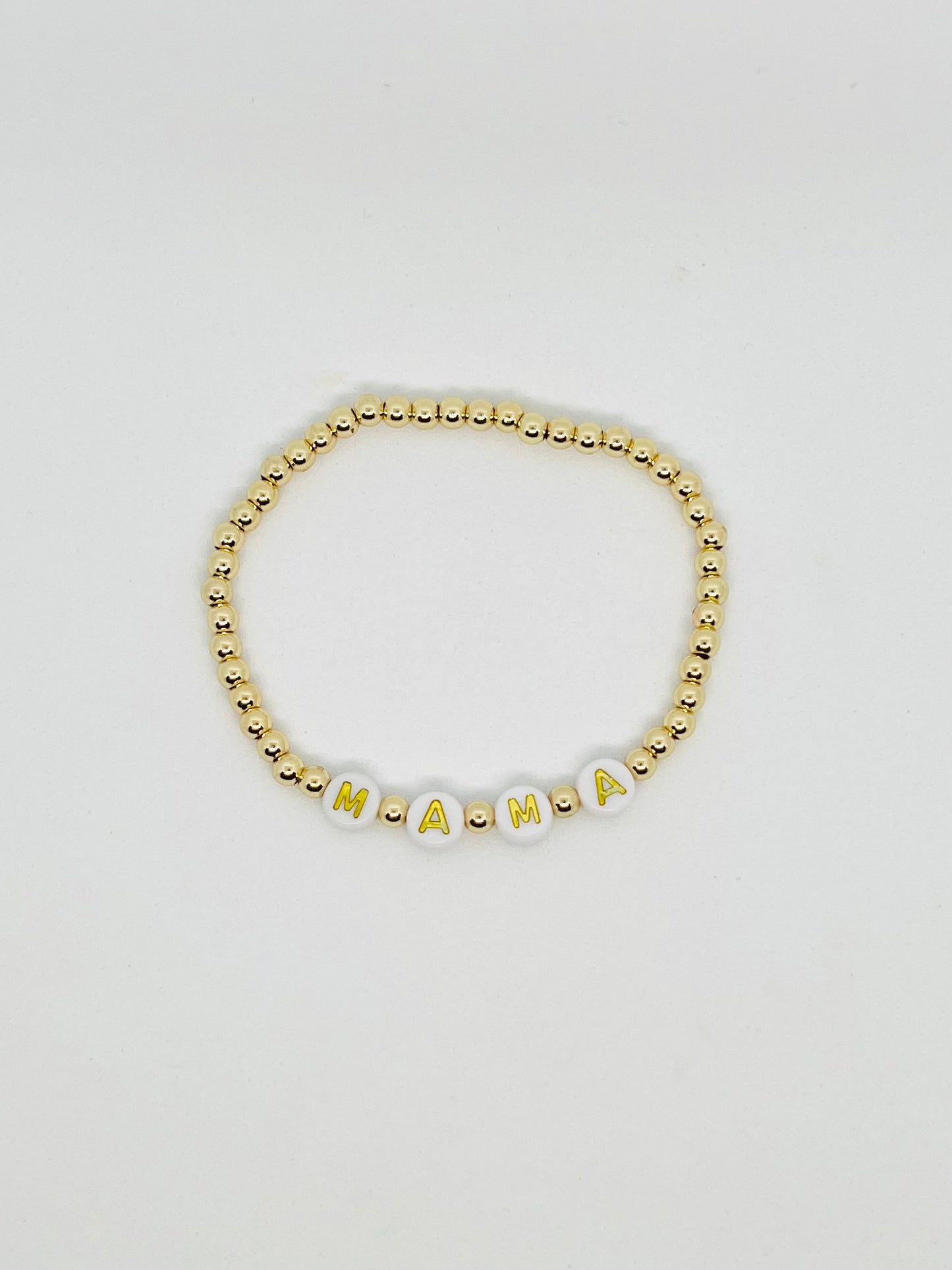 Gold Beaded Mama Bracelet