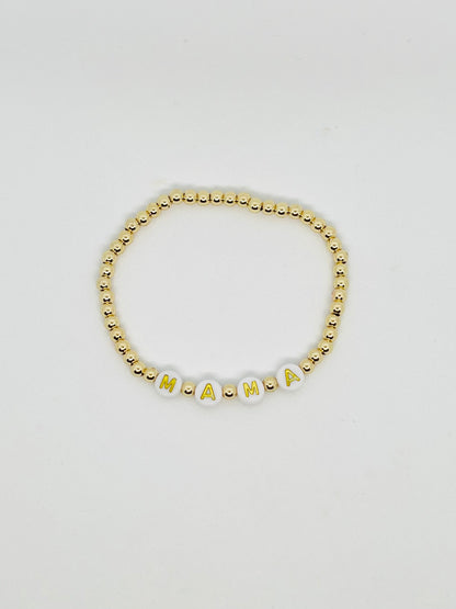 Gold Beaded Mama Bracelet