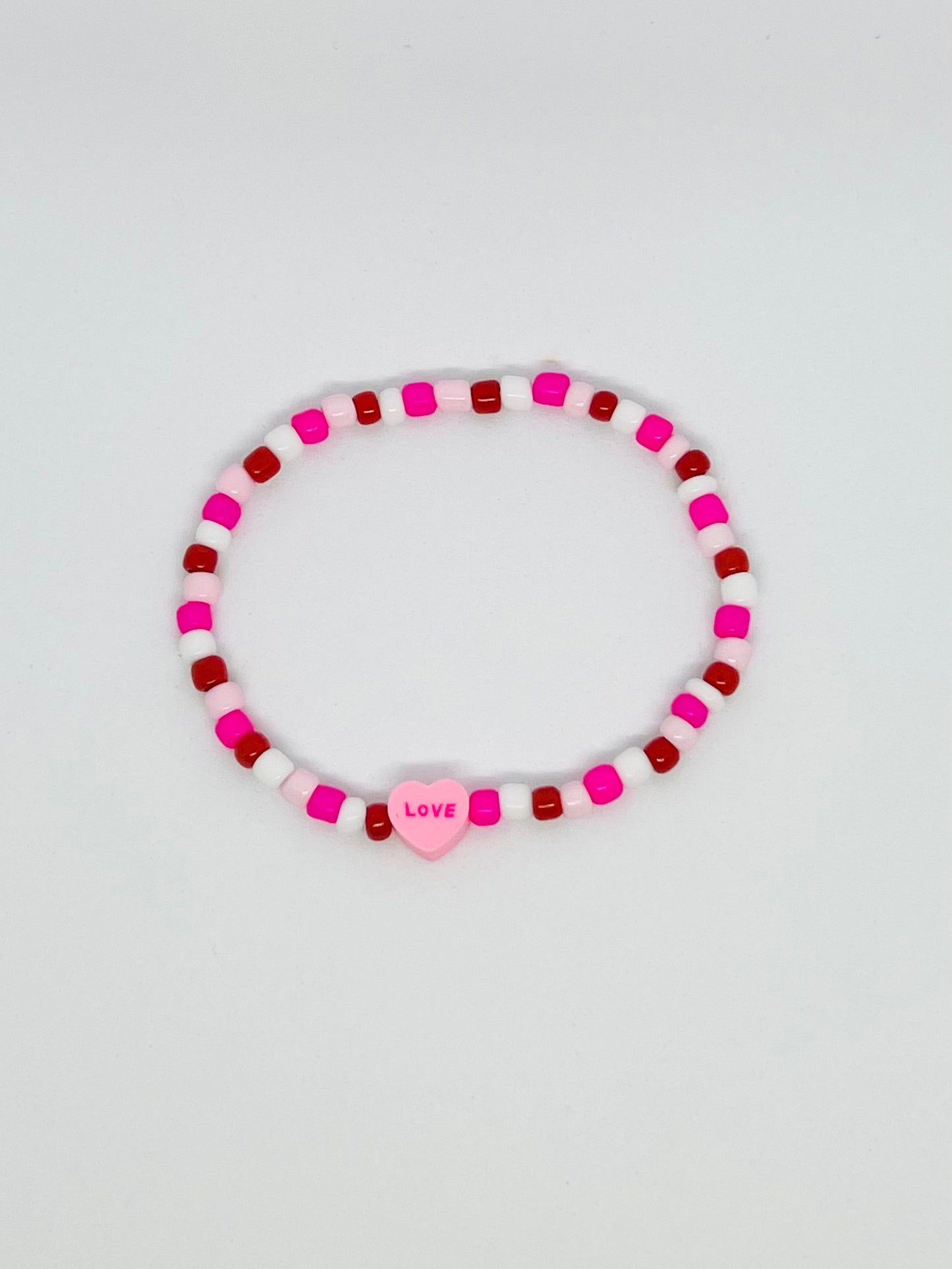 Pink and Red Valentines Day Bracelet Set