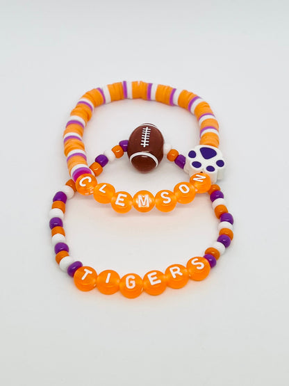 Clemson Orange Bracelet Set