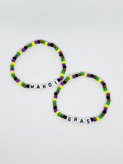 Mardi Gras Bracelet Set of 2