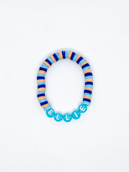 Custom Name Bluey Heishi Bead Bracelet