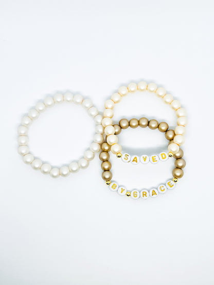 Saved By Grace Bracelet Set