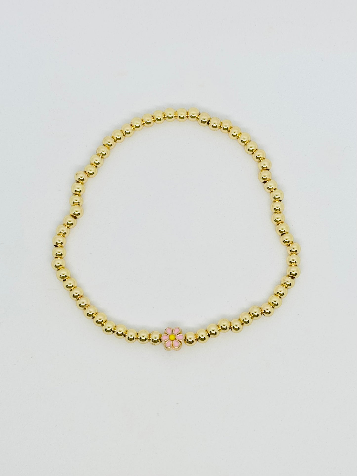 Gold Beaded Flower Bracelet