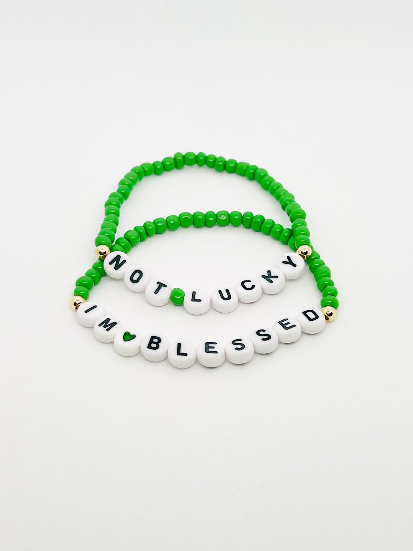 Not Lucky Im Blessed Bracelet Set of 2