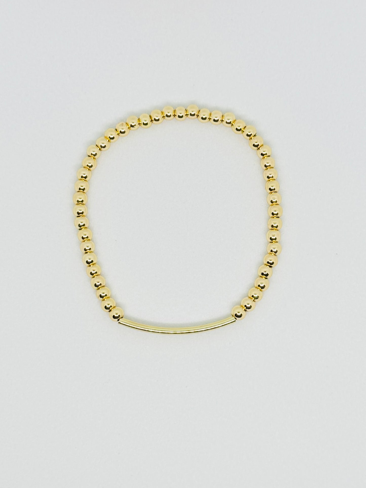 Gold Bar Beaded Bracelet