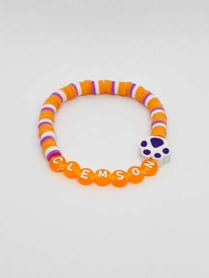 Clemson Orange Bracelet Set