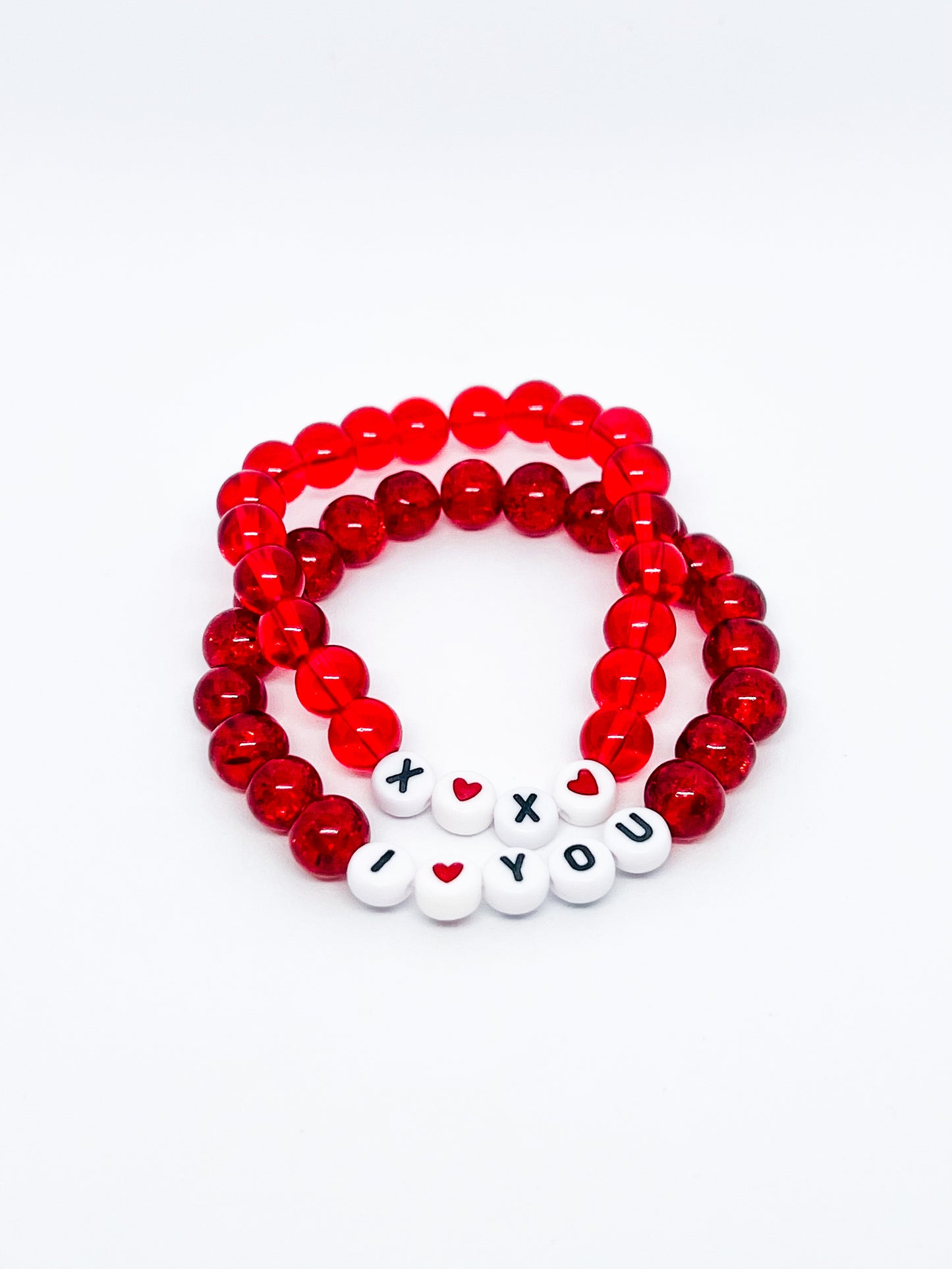 Valentines Day Red Bracelet Set of 2