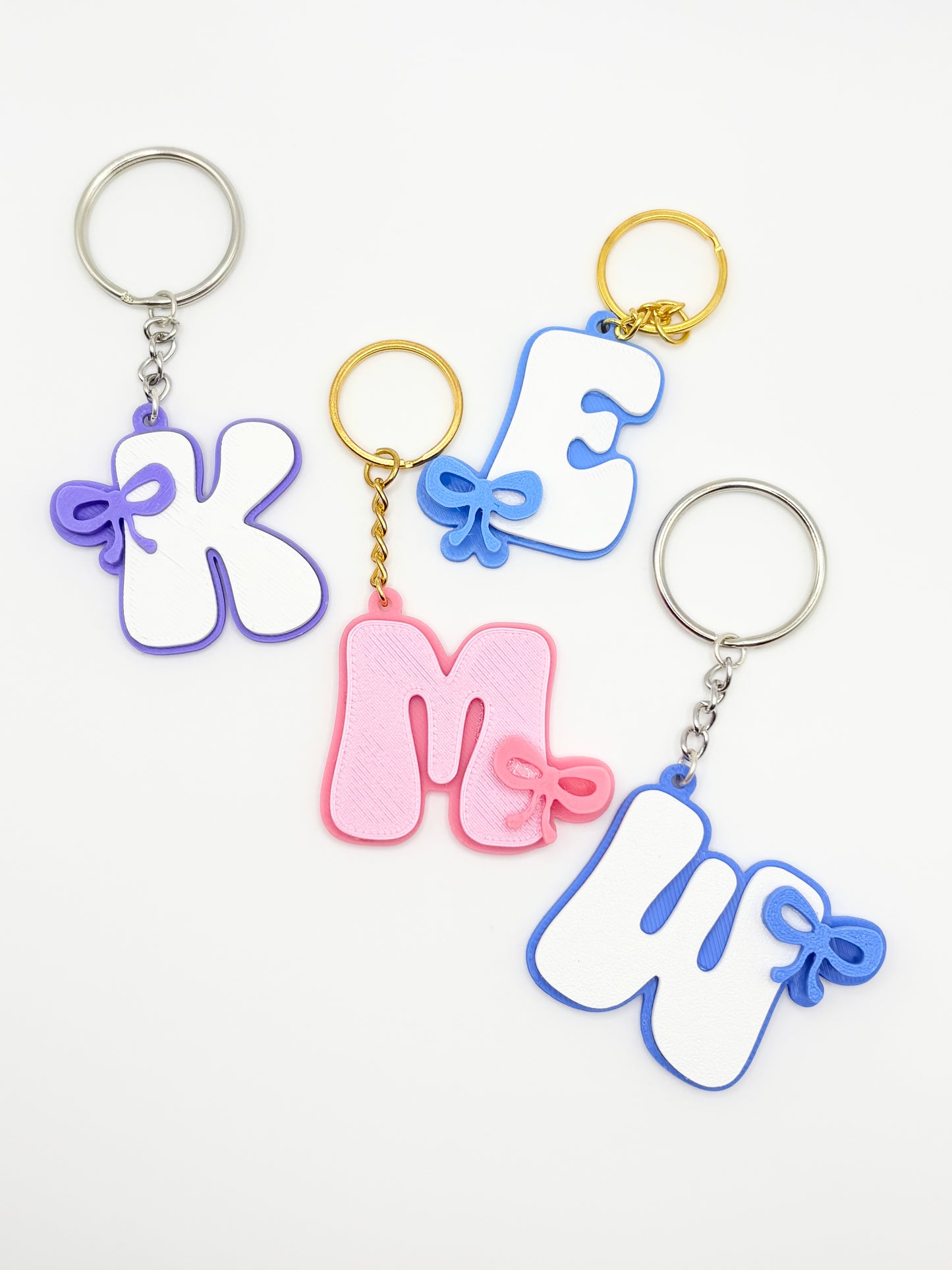 Initial Bow Keychain