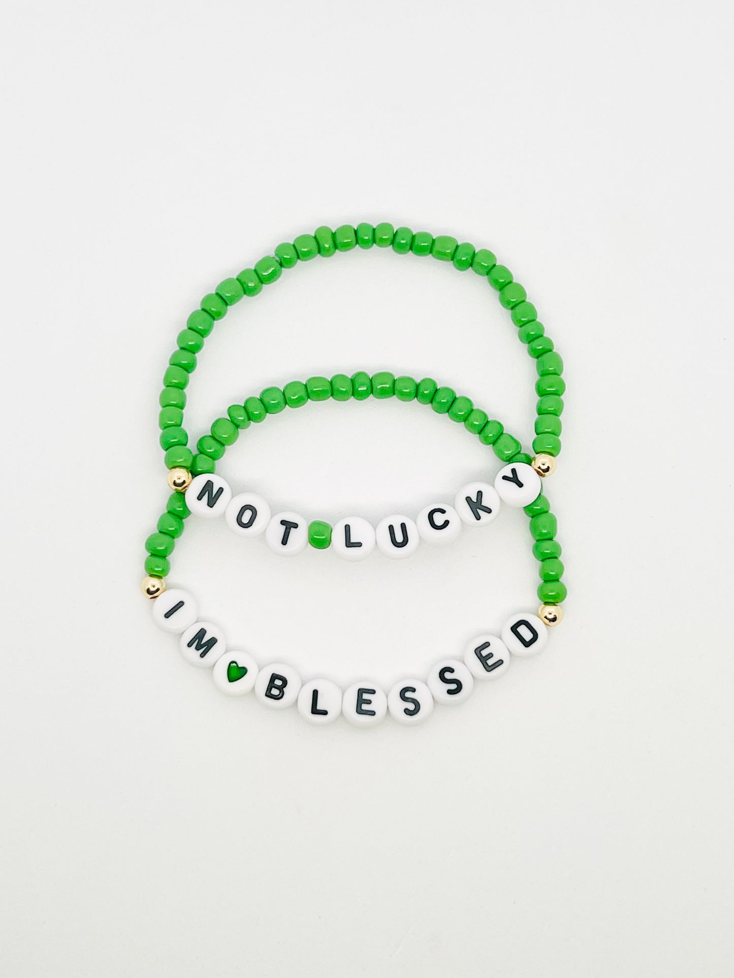 Not Lucky Im Blessed Bracelet Set of 2