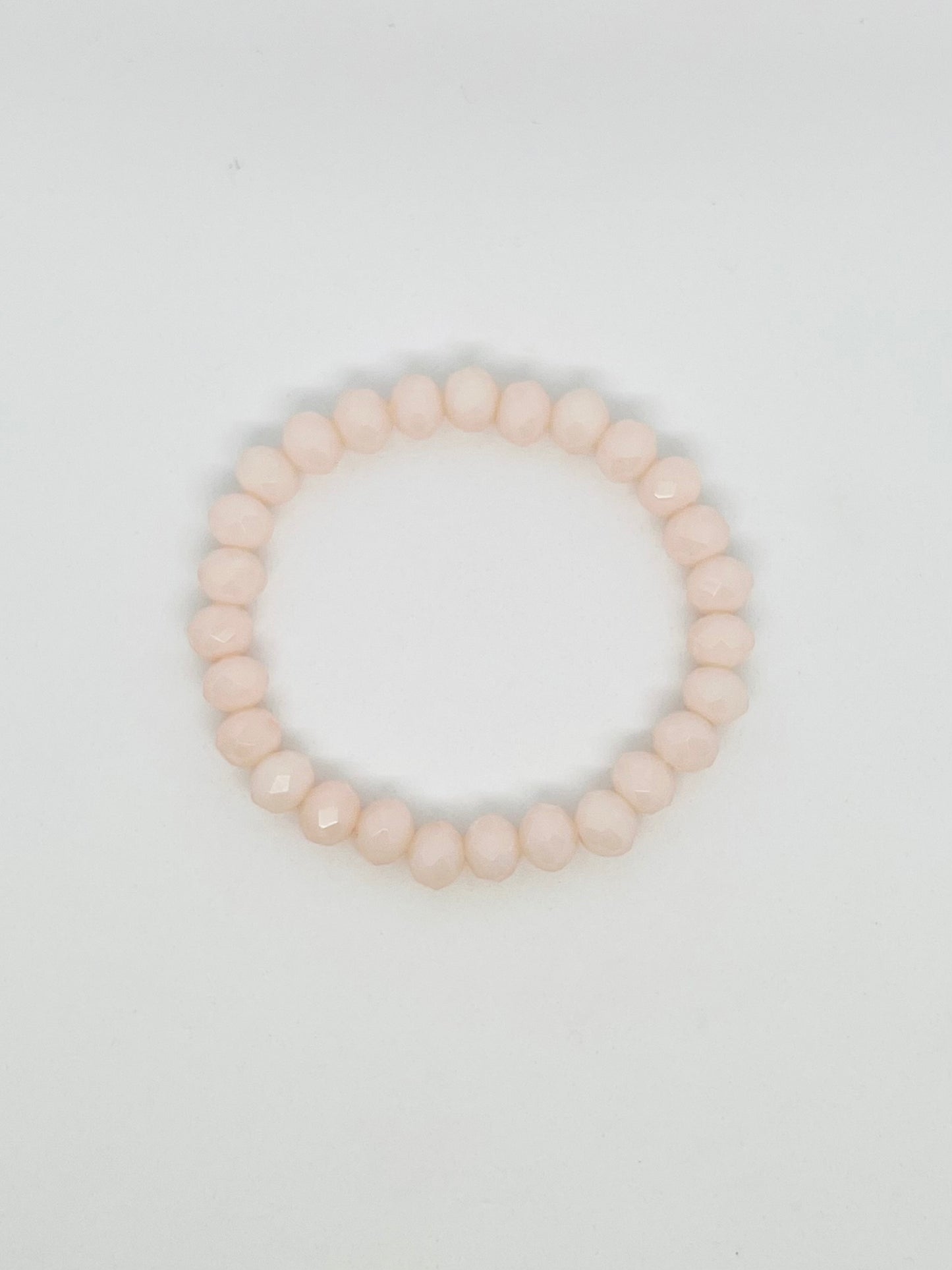 Peachy in Pink Glass Hexagon Bracelet