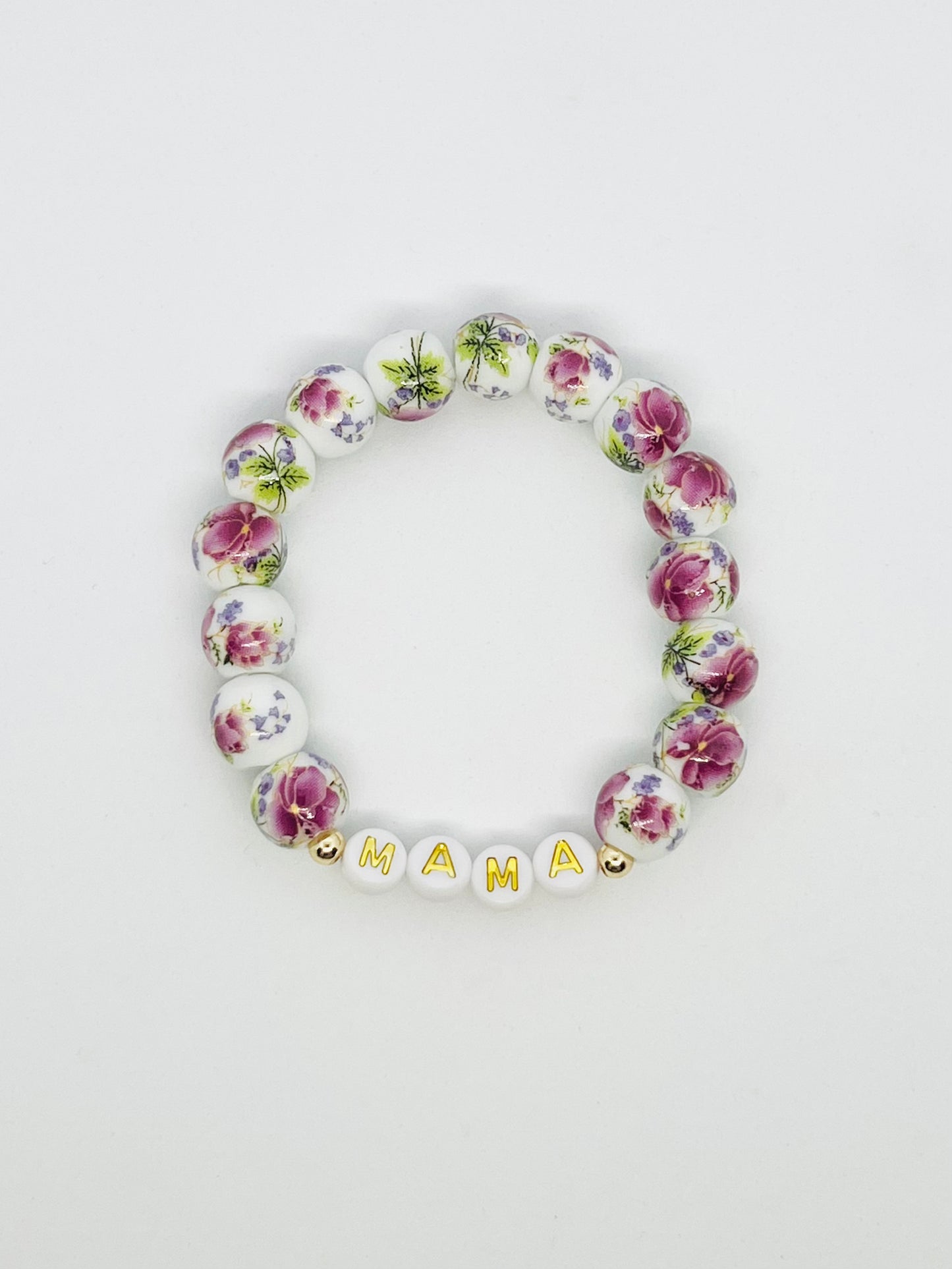 Pink Purple Floral Bracelet