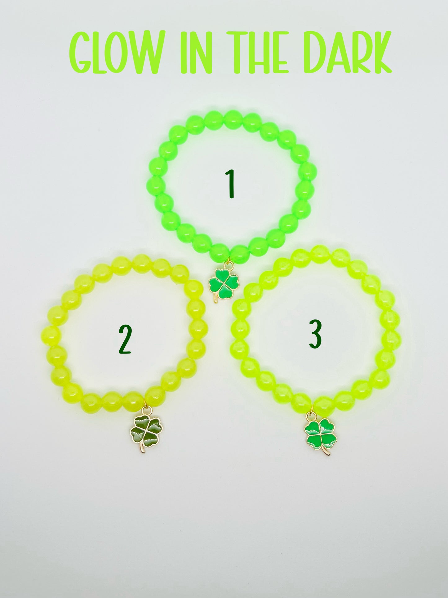 Glow in the dark St Paddy’s Bracelets