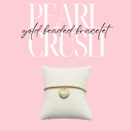 Pearl Crush Gold Beaded Bracelet