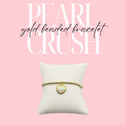Pearl Crush Gold Beaded Bracelet