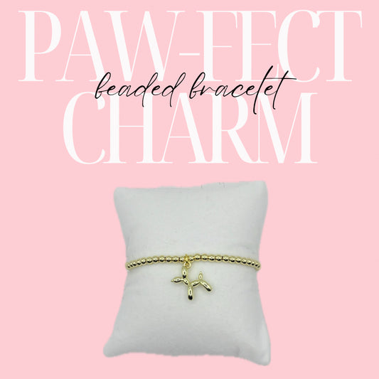Paw-Fect Charm Beaded Bracelet Balloon Dog
