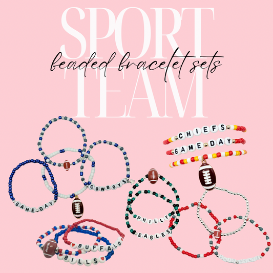 Sport Team Beaded Bracelet Sets