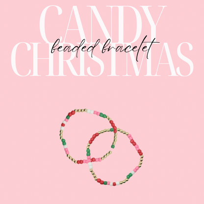 Candy Christmas Beaded Bracelet