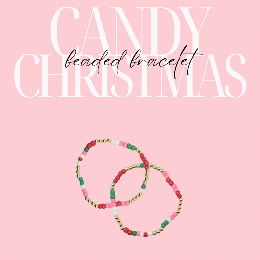 Candy Christmas Beaded Bracelet
