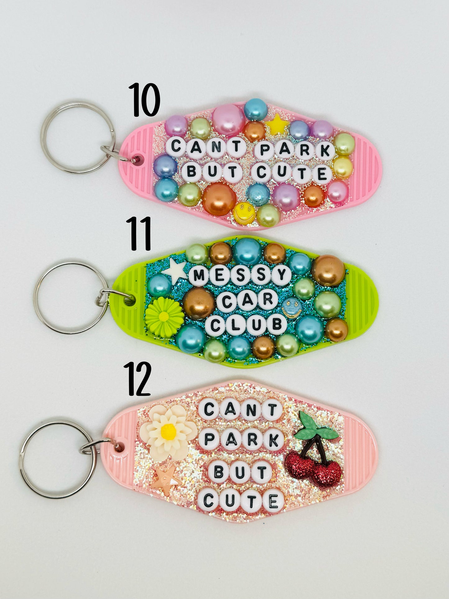 Bejeweled Retro Glitter Resin Custom Keychain Pre-Order