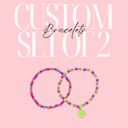 Custom Set of 2 Bracelets **Does NOT Include Gold Beaded Bracelets**