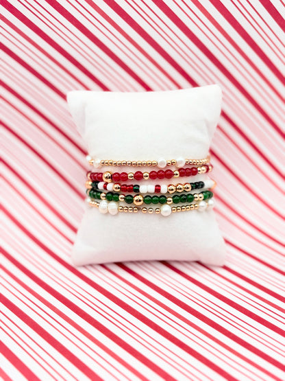Holly Jolly Beaded Bracelet
