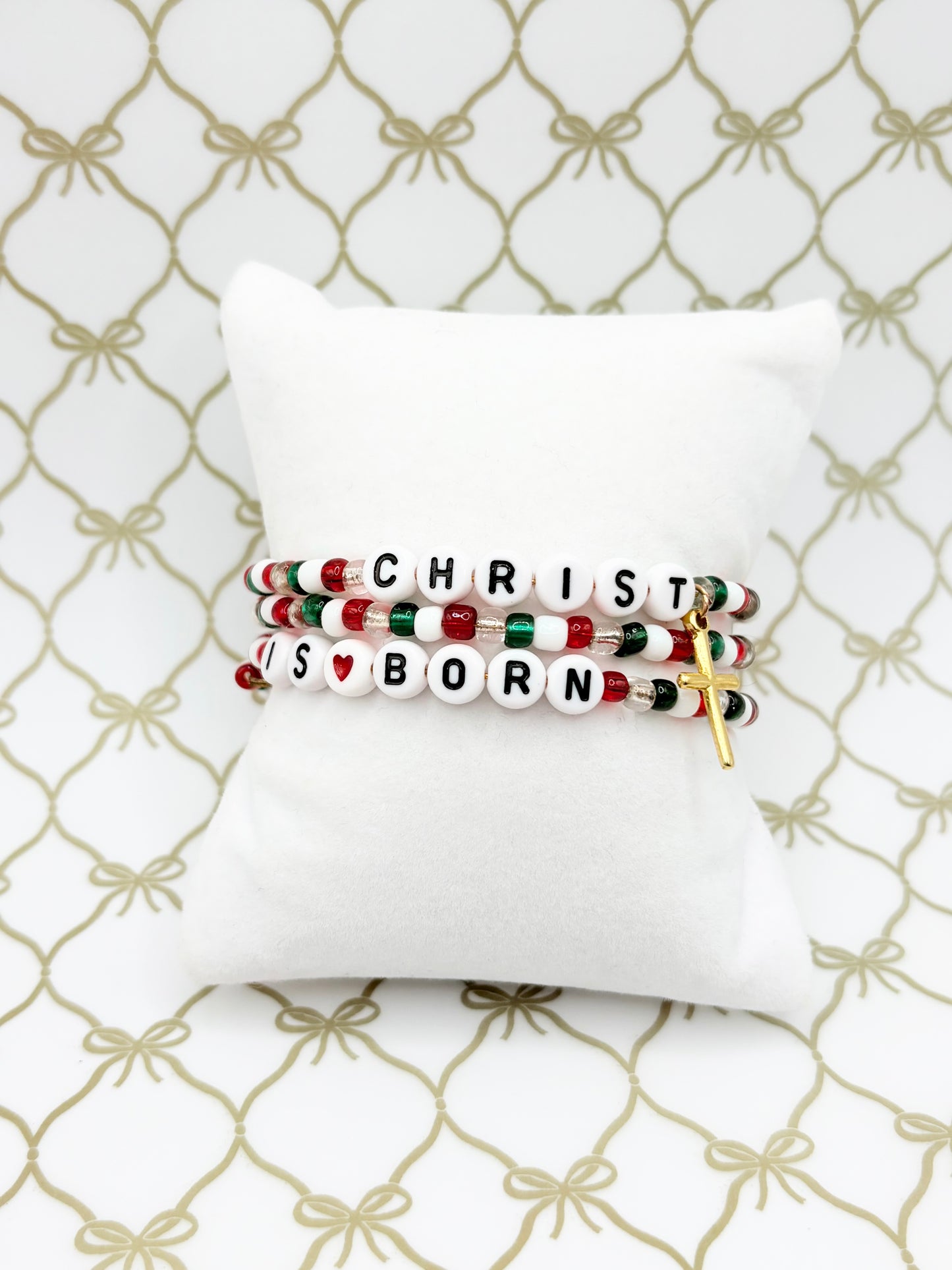 Christ is Born Wrap Bracelet Beaded