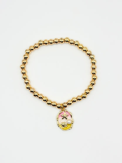 Pearl Coast Beaded Gold Bracelet